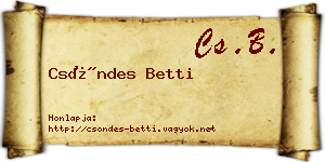 Csöndes Betti névjegykártya